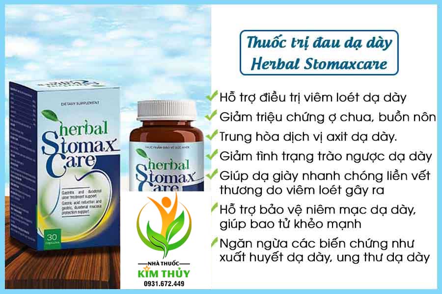 Thuốc trị đau dạ dày Herbal Stomaxcare